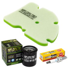 Wartung Set für Piaggio X8 125 Premium X 8 2004-08 Luftfilter Ölfilter Zündkerze