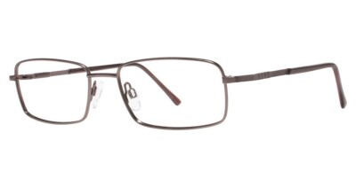 MODERN OPTICAL TACTIC MEN'S METAL EYEGLASSES 53-18-140 MT. BROWN WITH SOFT CASE