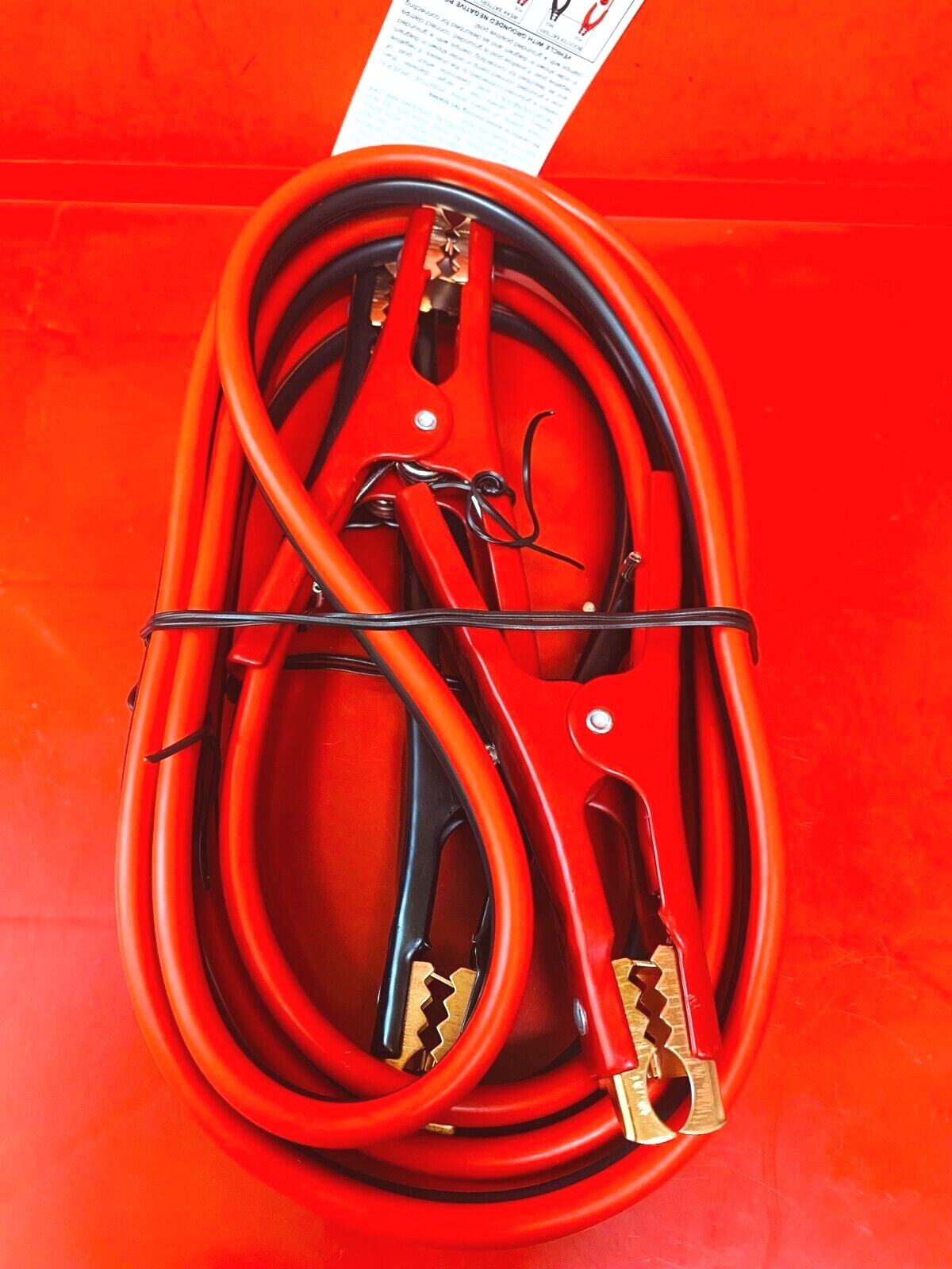 NEW HEAVY DUTY BATTERY BOOSTER CABLE EMERGENCY POWER JUMPER 8 GAUGE 12