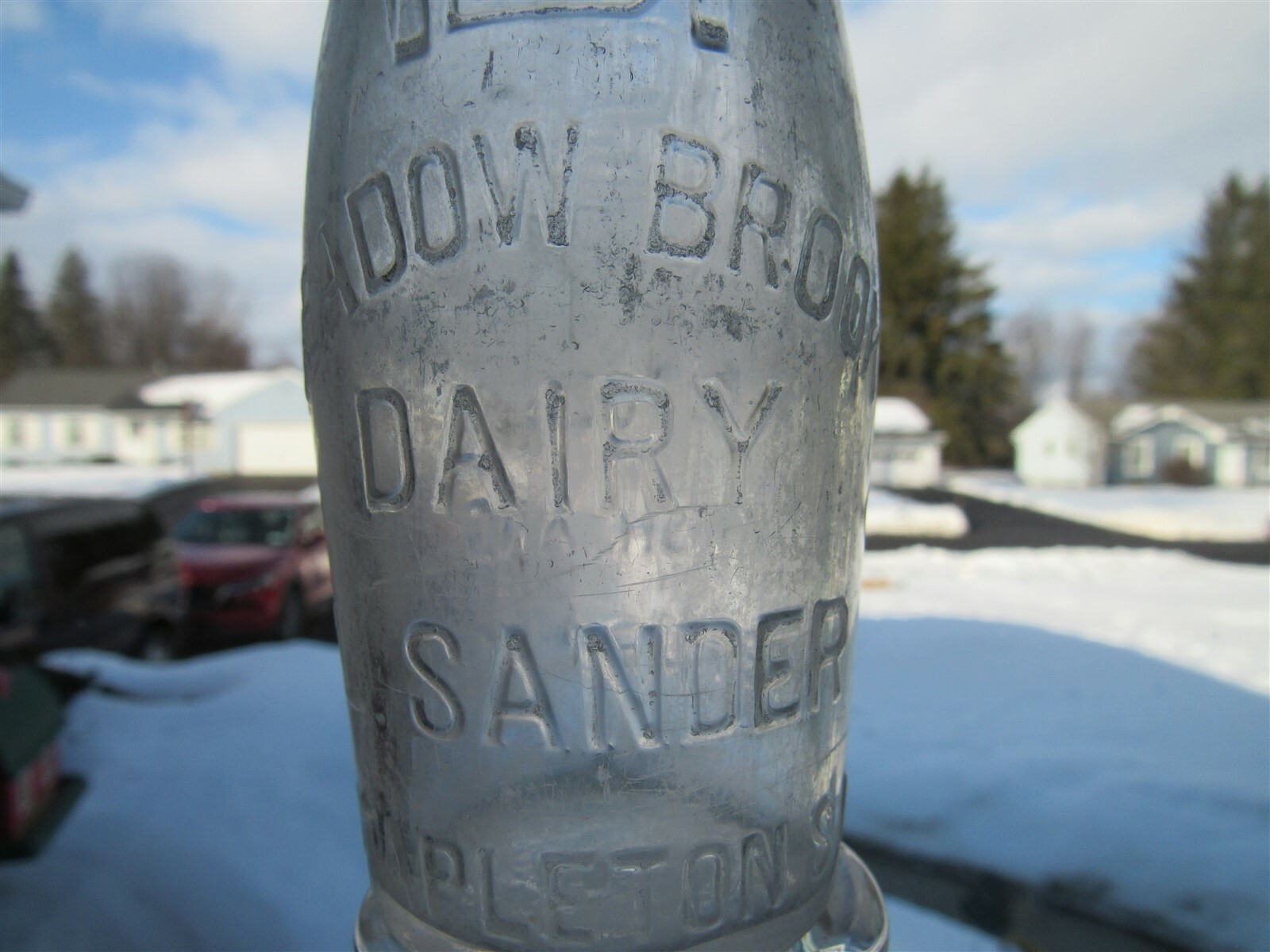 TREHP Milk Bottle Meadow Brook Dairy Sander Stapleton Staten Island NY
