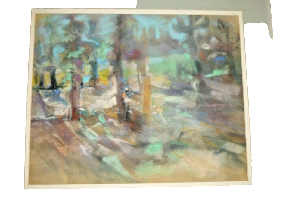 Pintura Bosque Pastel 16x21" Arthur Knebel Colorado Listado Artista Original Foto 2 de 4