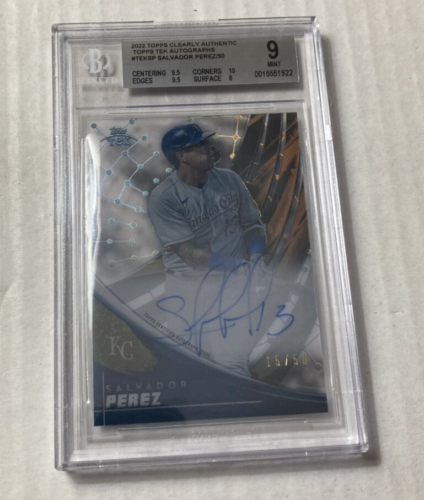 2022 Topps Clearly Authentic- SALVADOR PEREZ Tek Acetate SP AUTO. BGS 9. Mint. - Picture 1 of 2