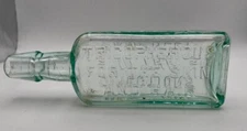 Antique Aqua Green Glass Barry's Tricopherous Bottle New York USA