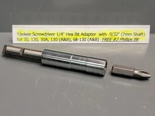 Hex Bit Adapter & No. 2 Phillips for Yankee Stanley North Bros 130 30 68-130 