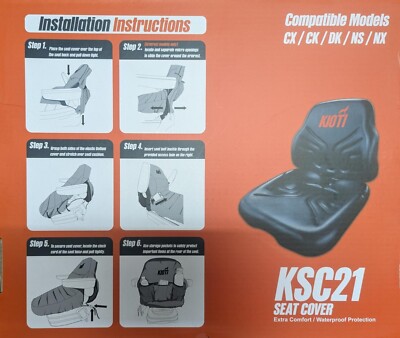 New Genuine OEM Kioti Seat Cover KSC21 for CX CK DK NS NX Series