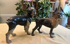 2 of Antique Cast Iron Boston Terrier Bull Dog Doorstop
