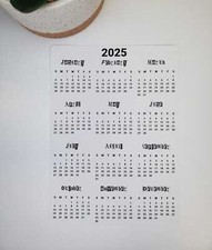 Year At A Glance Calendar Stickers for Planners and Journals Collage Month Style