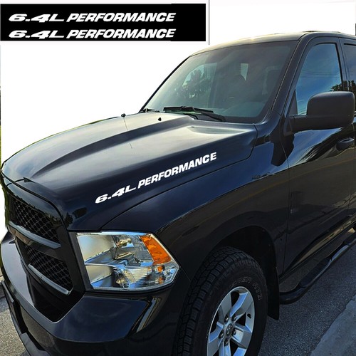 6.4L PERFORMANCE Hood Car sticker decal emblem For Dodge Ram 1500 2500 3500 2pcs - Picture 3 of 19