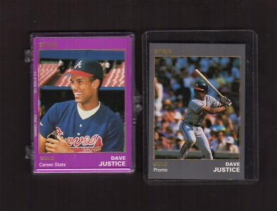 DAVE JUSTICE, Braves ~ Complete GOLD SERIES set+PRM #192/1,500 The Star Co. 1990