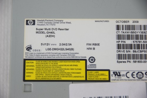 HP GH40L Super Multi DVD Rewriter SATA Internal DVD CD Player - Afbeelding 4 van 4