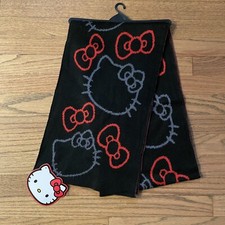 Loungefly x Hello Kitty Sanrio Black Red  Gray Scarf New With Tag