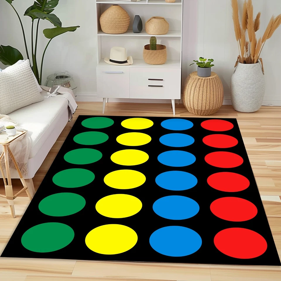 Alfombra Twister, alfombra de juego, alfombra de juego familiar, alfombra de fiesta, alfombra de área de fiesta, área familiar Foto 4 de 4