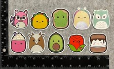  Lot of 10 Assorted Squishmallow Cute Animal Stickers