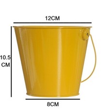 4x Mini Metal Flower Pots Garden Bucket Pail Planter Favours Various Colors
