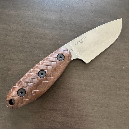 Nobleweave scales for ESEE Sencillo knife walnut - Picture 5 of 6