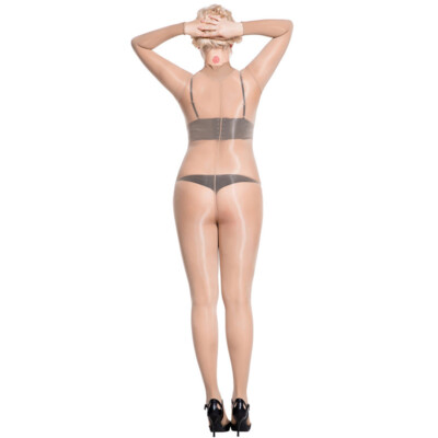 Women's Tube Bodysuit Tights Nightwear Lingerie Oily Stretchy Full Bodystocking