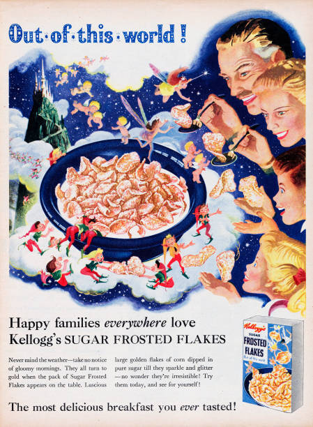 Advertisement For Kelloggs Frosties Breakfast Cereal 1950s era Photo