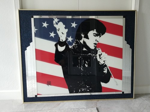 48 x 60"  Elvis Presley Very Large Rare Art Laurel St. Art Club -90's