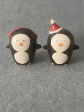 Image of Salt And Pepper Shakers Christmas Penguin Ceramic Shakers Cruet Set pots New
