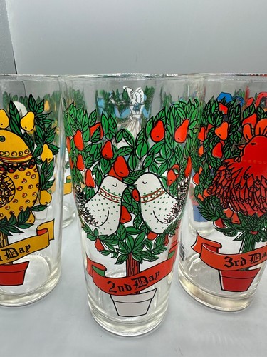 Vasos de vidrio vintage Anchor Hocking Pepsi 12 días de Navidad TÚ ELIGES - Imagen 3 de 13