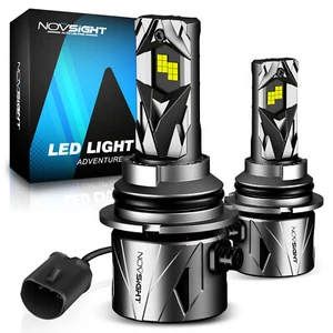 NOVSIGHT 9007 HB5 LED Kit d'ampoules de phares 240W 60000LM 6500K Haricot blanc haut bas