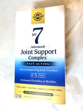 SOLGAR №7 JOINT SUPPORT & COMFORT DIETARY SUPPLEMENT 90 VEG CAPS EXP. 01/27