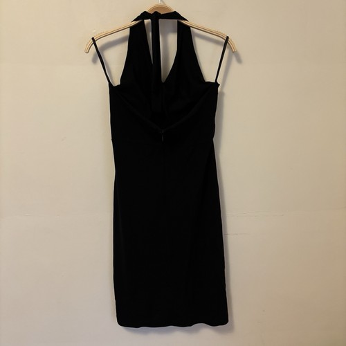 Gap Y2K Dress Halter Neck Babydoll Little Black Dress LBD M Vintage Whimsygoth - Picture 3 of 8