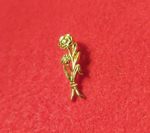 Authentic 14KT GOLD PLATED FLOWER ROSE DIAMOND CUT CHARM - 2229