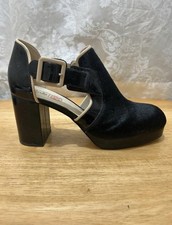 Orla Kiely for Clark's Dilly Black Calf Hair Heel Size UK 7