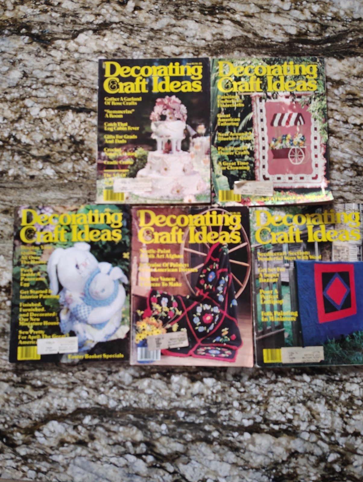 Set Of 5 1981 Decorating & Craft Ideas Magazines: April, May, June, Sept., Oct.