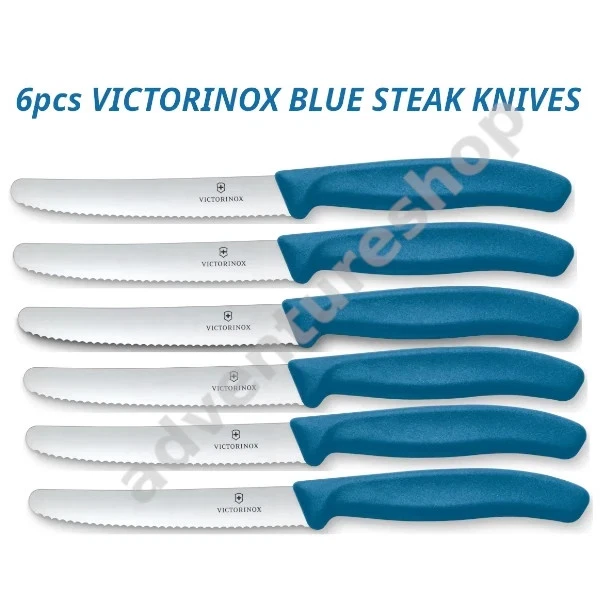 Victorinox set of 6 pieces Steak Tomato Paring Knives Blue Round Tip 11cm knife
Opens in a new windo
