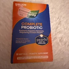 Nature's Way Complete Probiotic Pearls, Supports 30 Count Exp 01/2026