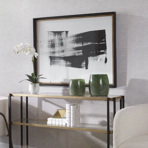 Uttermost 41441 Mystere 43" x 43" Framed Abstract Painting - Black - Picture 6 of 6