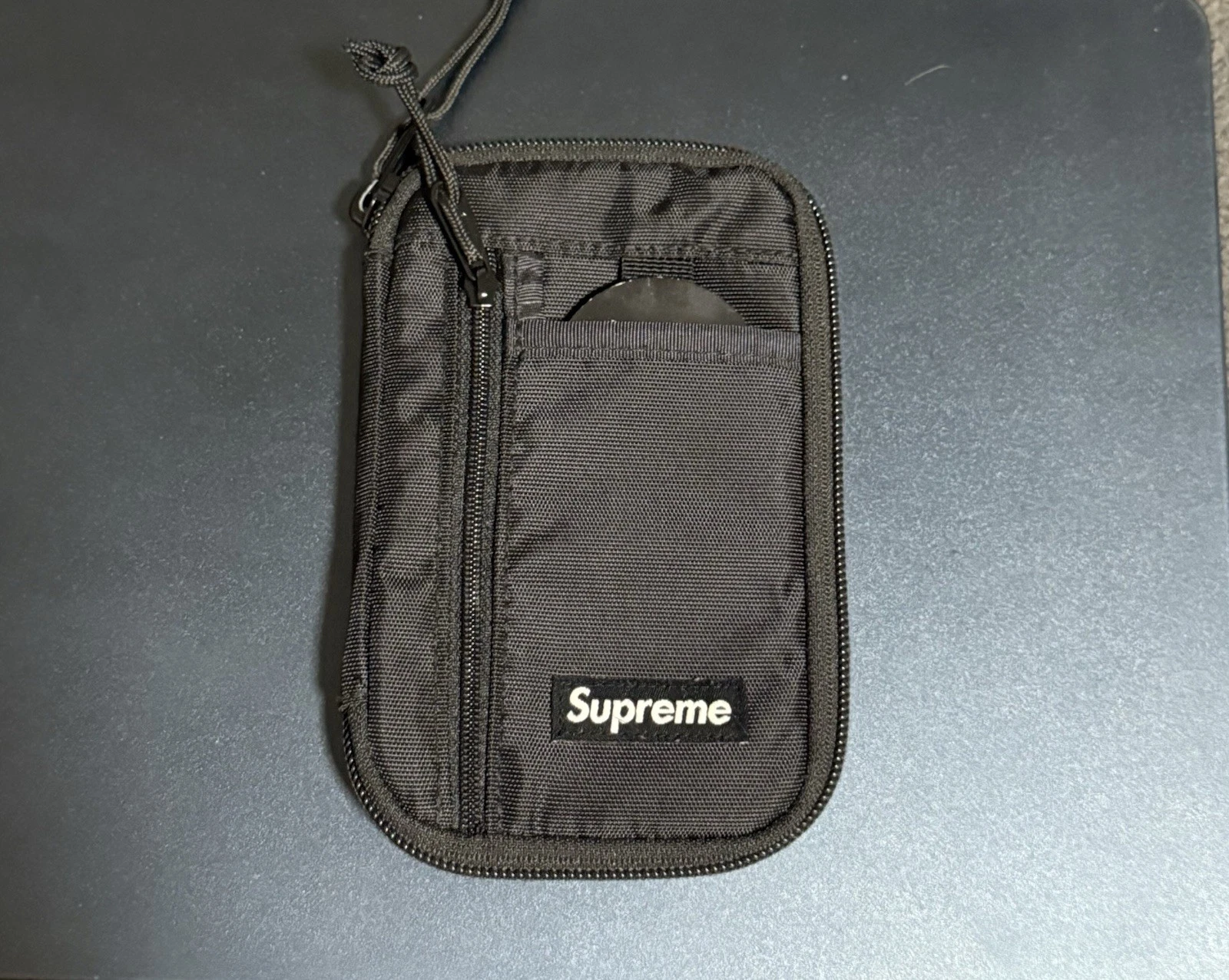 FW19 Supreme Noir Petite Pochette Zip Cordura Sac Nylon Portefeuille Imperméable