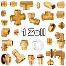 1 Zoll Messing Fitting alle Sorten Gewindefitting Schraubfitting Fittings