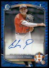 2025 Bowman Chrome #CPA-CPO Caden Powell Prospects Auto Reptilian Auto /150