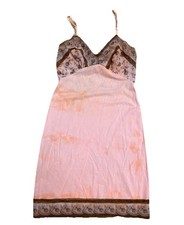 Vintage 1950s 34 Hollywood Vassarette Pink Nylon Lace Slip Nightgown Lingerie