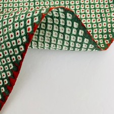 Christmas #B 14.5x66 LONG Vintage Shibori Tie Dyed Silk Kimono Fabric SE84