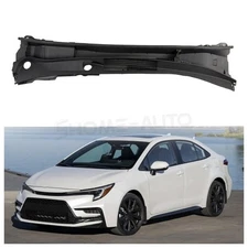 Black Top Windshield Wiper Cowl Panel Cover Grille Fits 2019-2023 Toyota Corolla