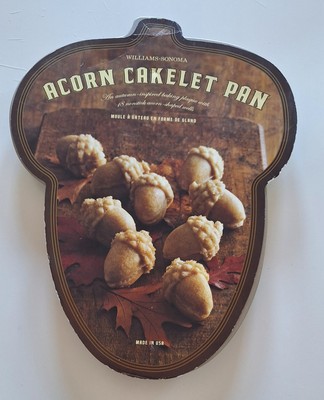 WILLIAM SONOMA ACORN CAKELET PAN / Cupcake Pan Nordic Ware Fall Autumn 2 