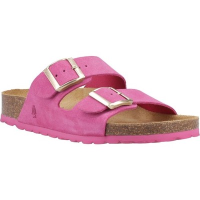 Hush Puppies Brixley Pantolette Wildleder Damen Fuchsia Sandalen