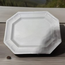 Antique White Ironstone Gothic Platter 19" Brougham Mayer Virginia Shape c1855
