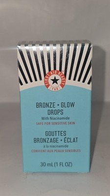 First Aid Beauty BRONZE GLOW DROPS Niacinamide Serum Blurs Pores 1 OZ/30 ML NIB