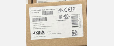 Axis Communications P3905-R Mk III 2MP Indoor Dome Camera 0267-001 RJ45 cat5