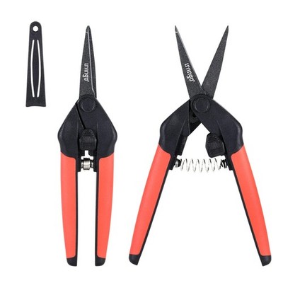 Sharp Garden Pruning Shears - 2 Pack 6.5  Spring Loaded Handles, Non-Stick Te...