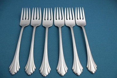 Oneida BANCROFT Salad Forks (Set of 6) Stainless USA 6 3/4''