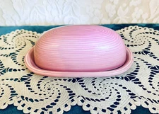 1960's Carnivale Pink 1/4 Pound Butter Dish by Signature Housewares, Inc. Japan