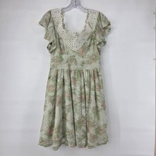Disney Princess Dress M Green Floral Lace Tiana Cottagecore Fairycore