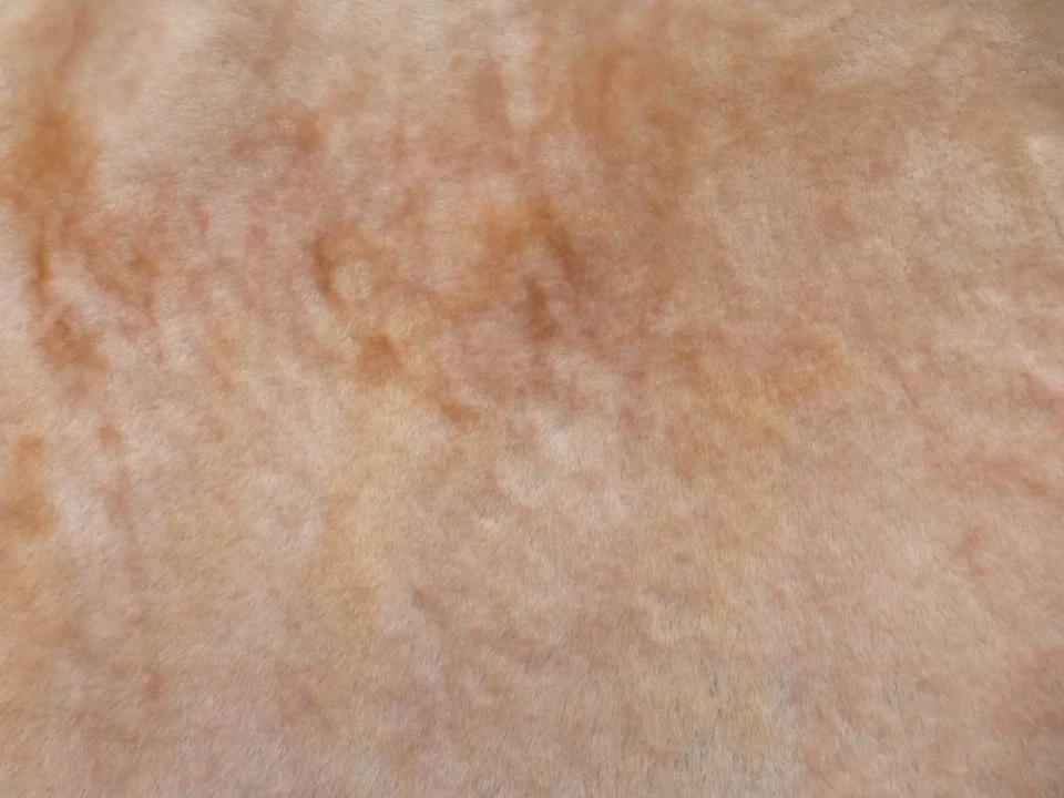мериносовая овчина стриженая кожа тонкая шкура пестрая светло-оранжевая супер шелковистая - Изображение 2 из 4
