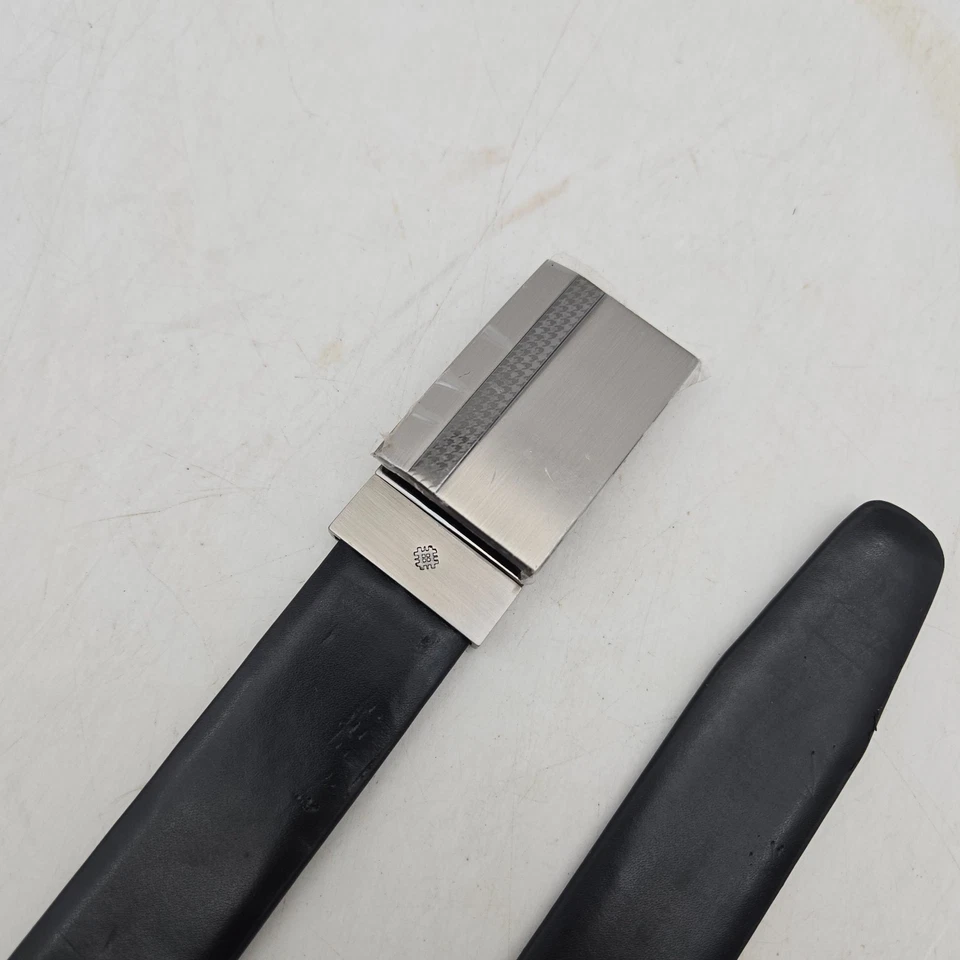 Vestido Ryan Seacrest Cinturón Cuero Negro Para Hombre 32 Hebilla Níquel Nuevo Sin Etiquetas Foto 4 de 4